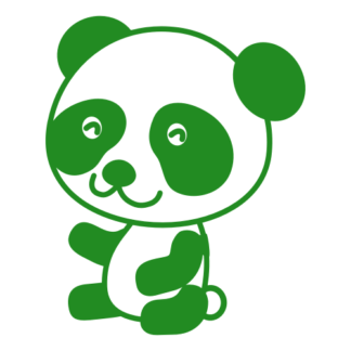 Joyful Panda Decal (Green)